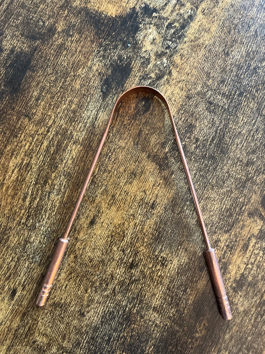 Copper Tongue Scraper (Firm Grip)