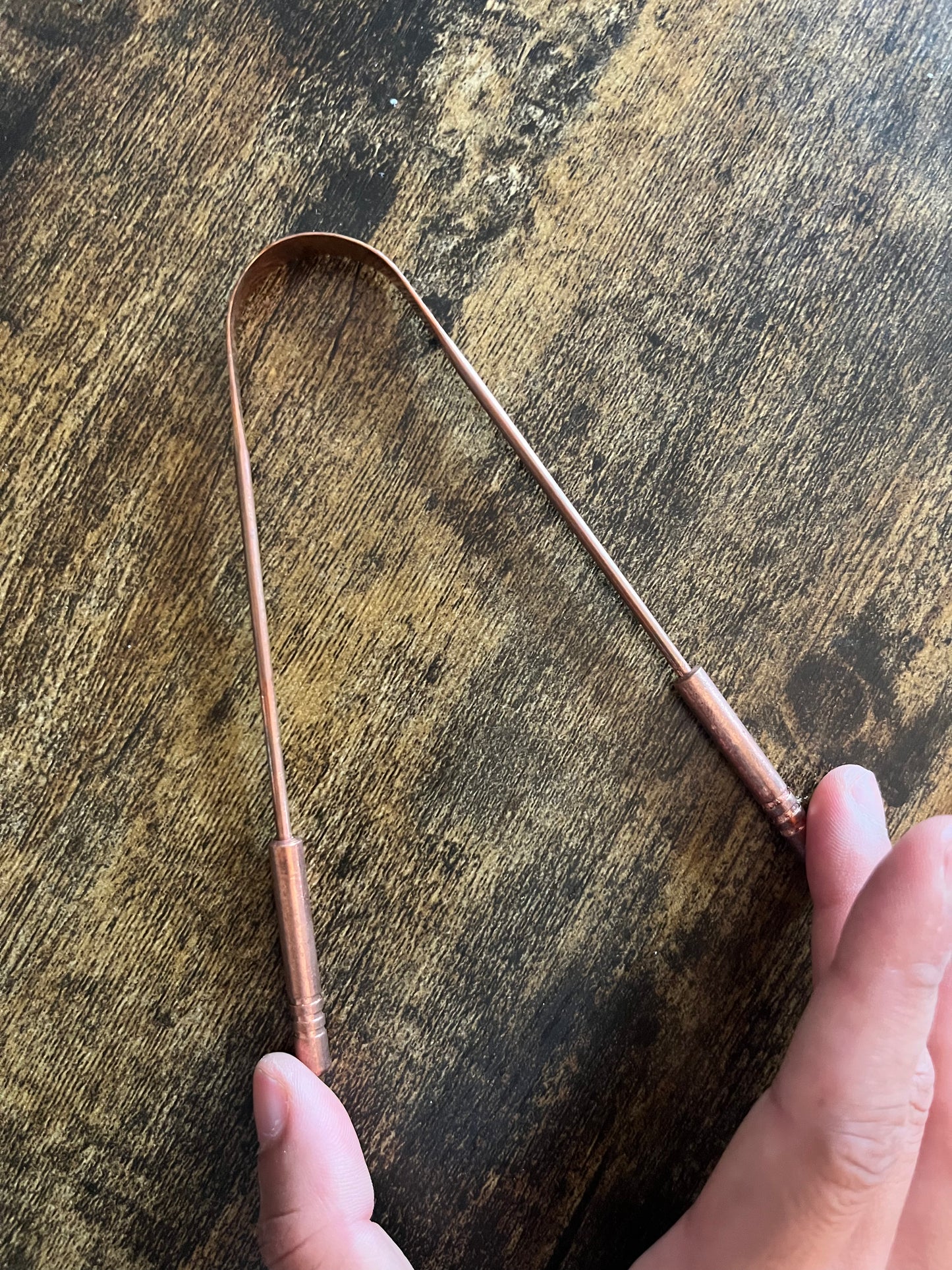 Copper Tongue Scraper (Firm Grip)
